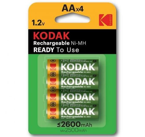 Elem Kodak Akkumulátor ceruza AA 2600 mAh 4db/cs