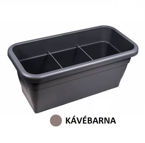 Balkonláda+alj 100cm Top Kávé barna/Teraszláda/