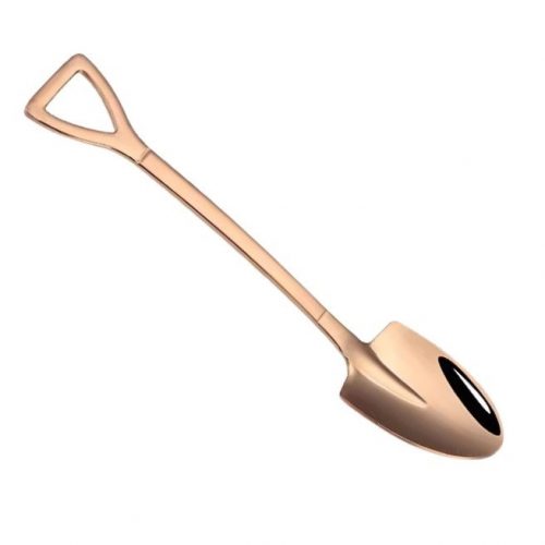 Ásó alakú kávéskanál bronz 12cm